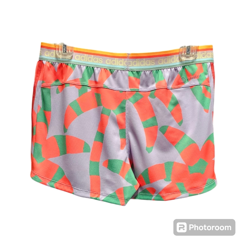 ๐๏ธ Adidas X Farm Rio Pacer 3 Stripes Knit Shorts size Small - Picture 7 of 12